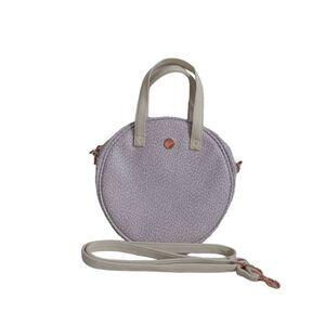Design Love Fest Necessities Lilac Purple and White Round Circle Crossbody Bag